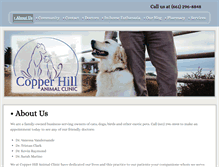 Tablet Screenshot of copperhillanimalclinic.com